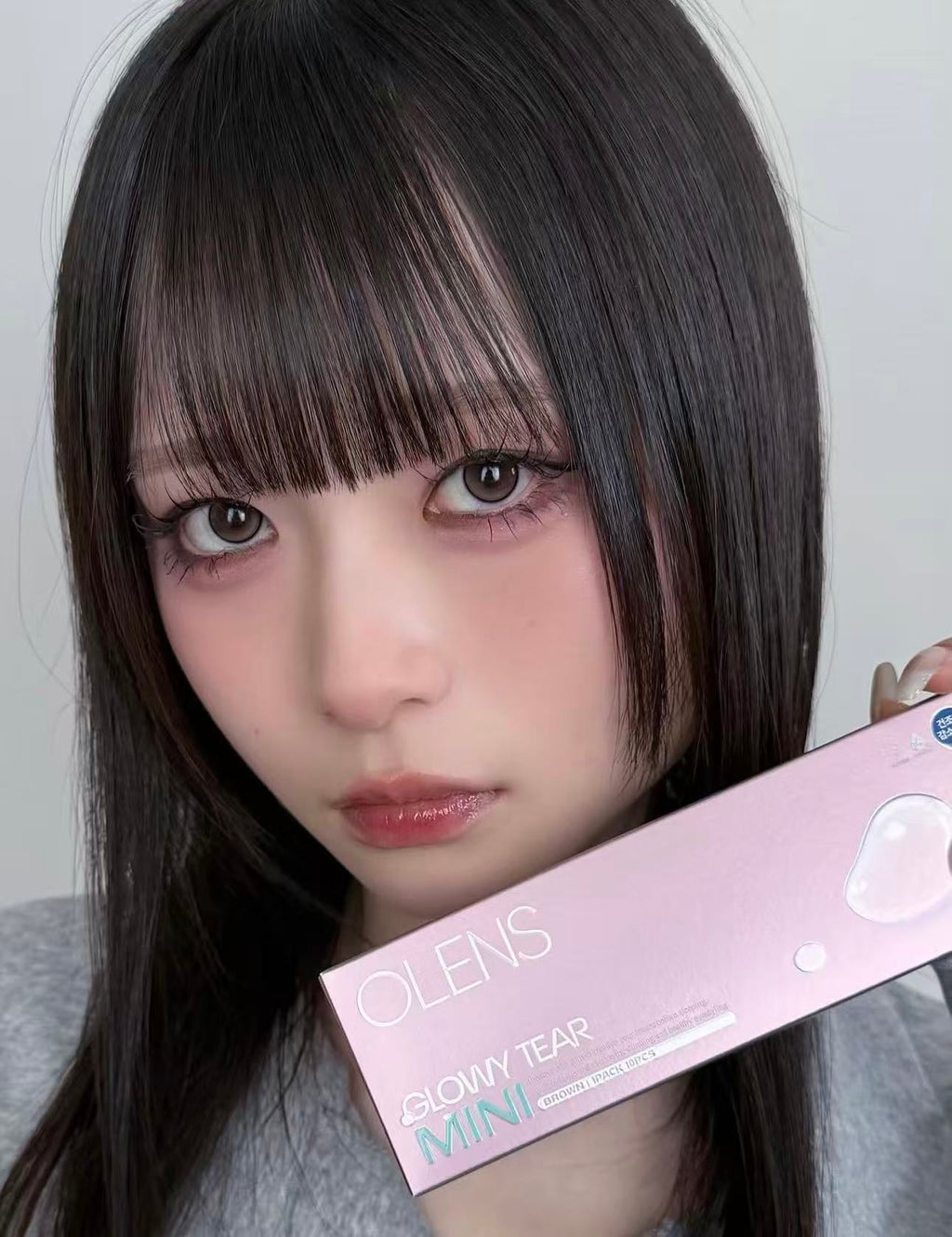 <2盒$195>零放大｜韓國Olens Glowy Tear Mini Brown月拋2片裝