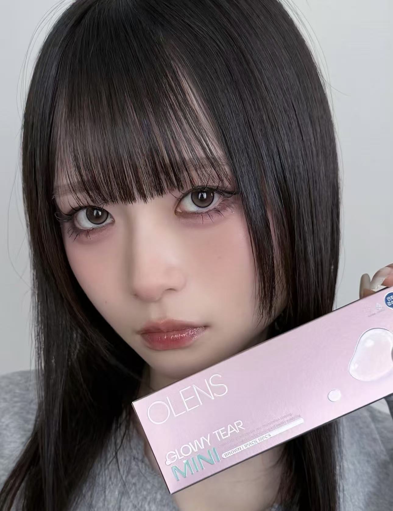 <2盒$195>零放大｜韓國Olens Glowy Tear Mini Brown月拋2片裝