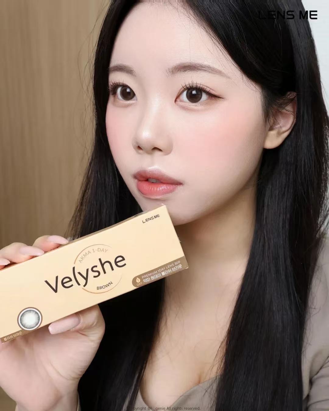 4盒$636｜韓國Lensme Velyshe Brown日拋30片裝