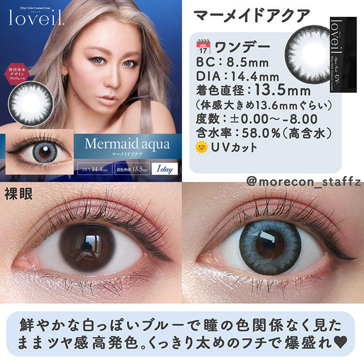 <3盒$345>｜日本Loveil Mermaid Aqua日拋10片裝