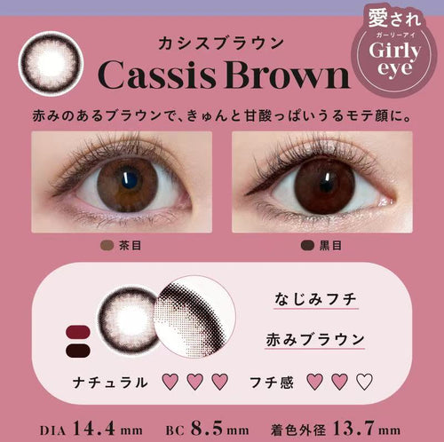 3盒$345｜日本Bambi Series Cassis Brown日拋10片裝