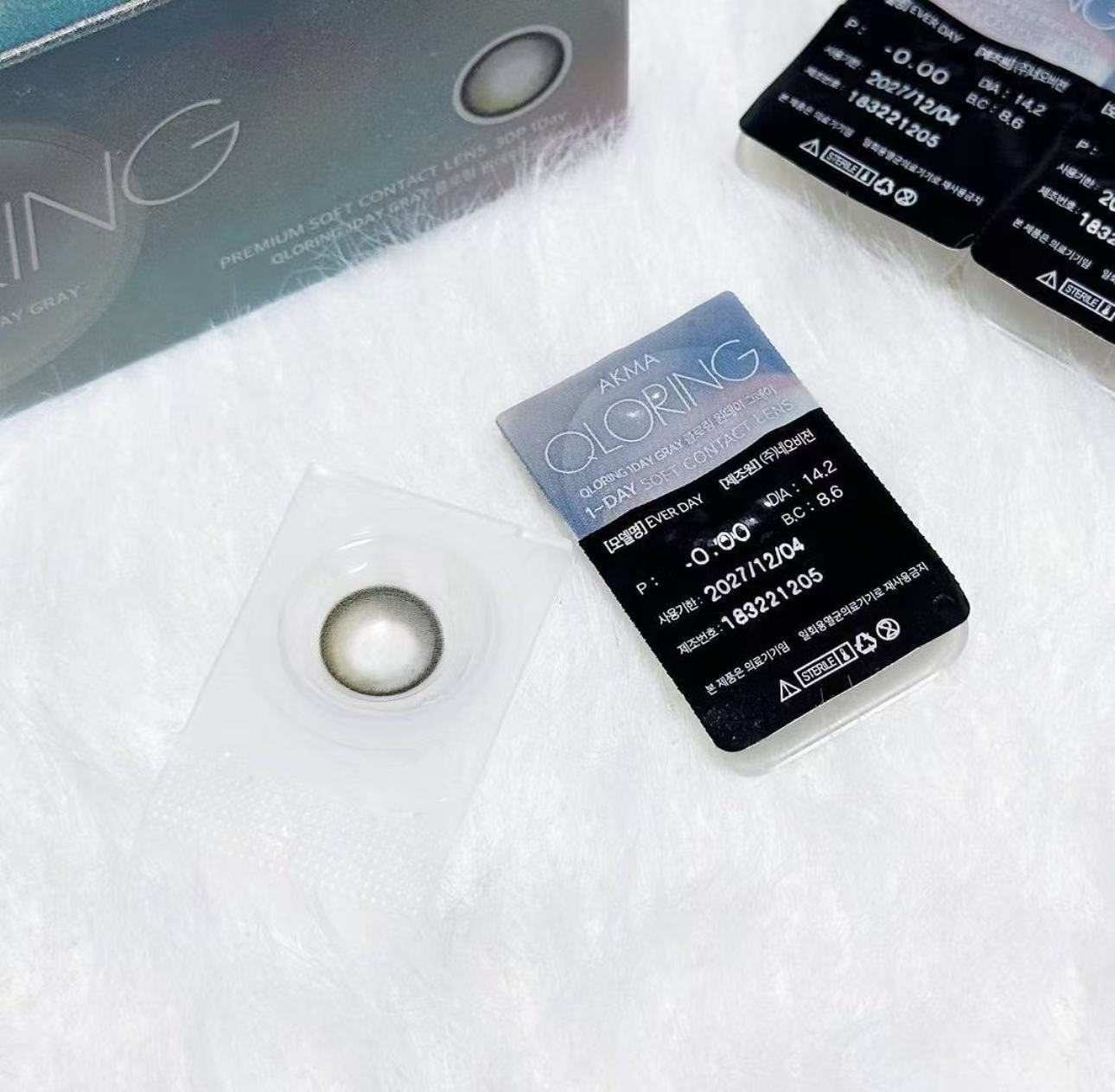 4盒$636｜韓國Lensme Qloring Gray日拋30片裝