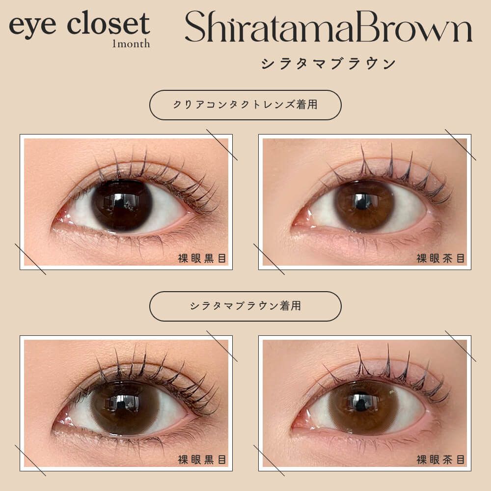 2盒$248｜日本Eye Closet AQUA系列Shiratama Brown月拋2片裝