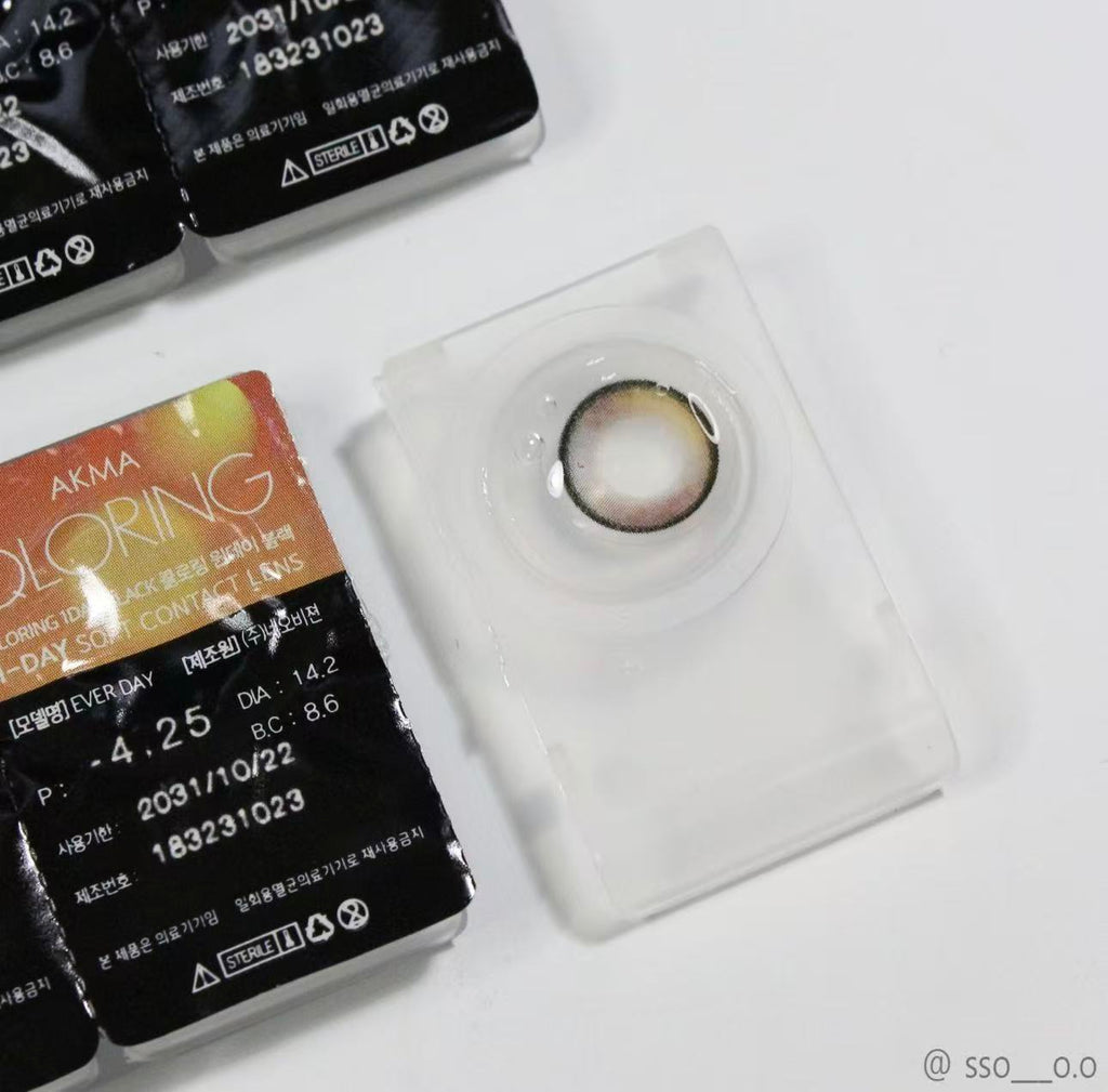 4盒$636｜韓國Lensme Qloring Black日拋30片裝