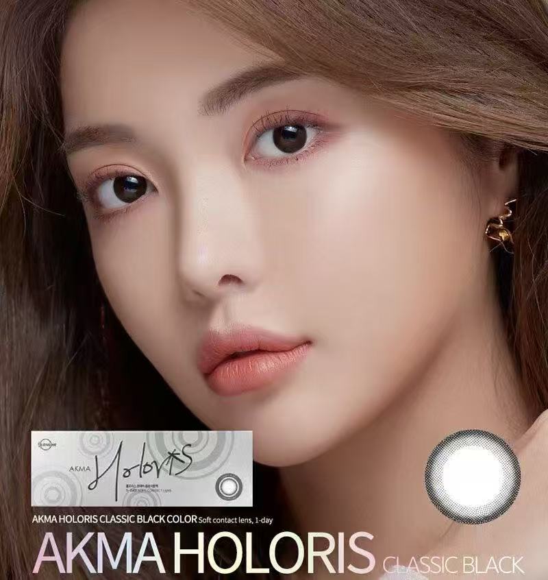 4盒$636｜韓國Lensme Holoris Classic Black日拋30片裝