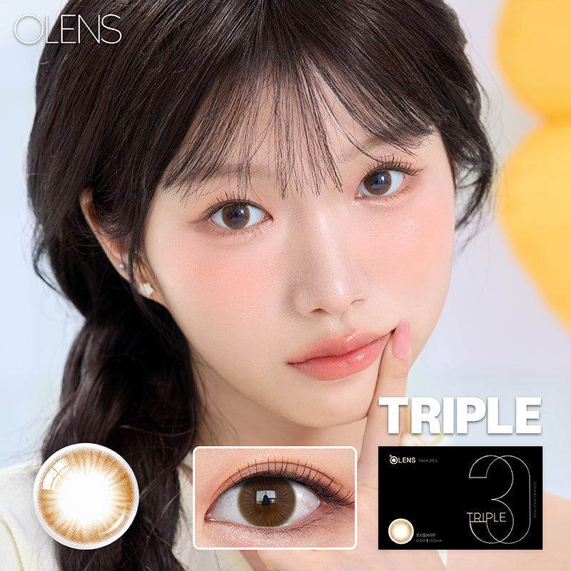 韓國休假活動｜韓國Olens Triple Brown月拋2片裝
