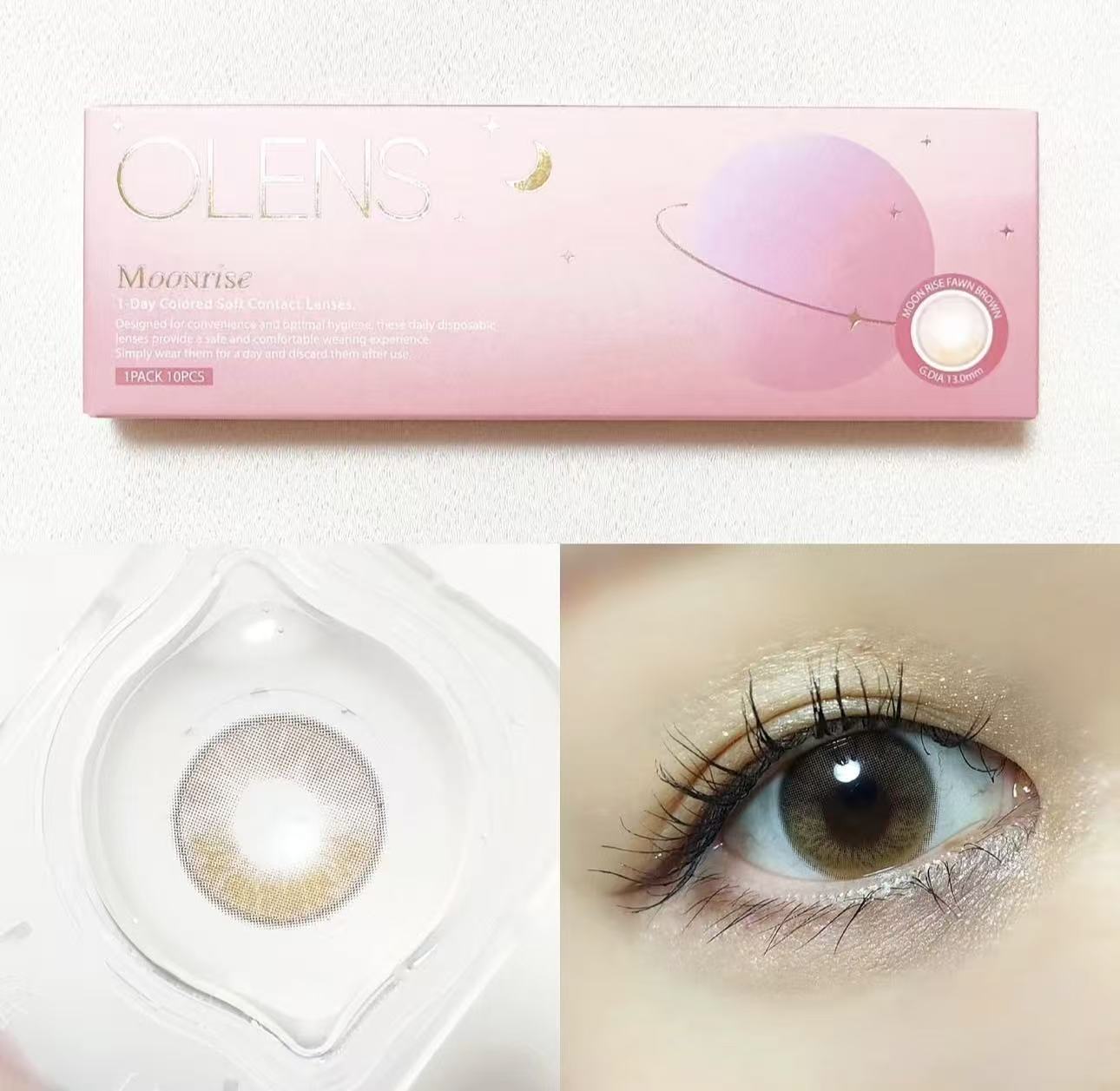 <2盒$158>｜韓國Olens Moonrise Fawn Brown月拋2片裝