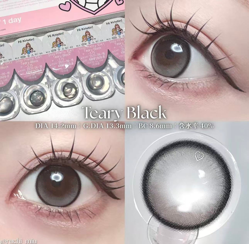 韓國Stay Pretty Kristin Teary Black日拋10片裝
