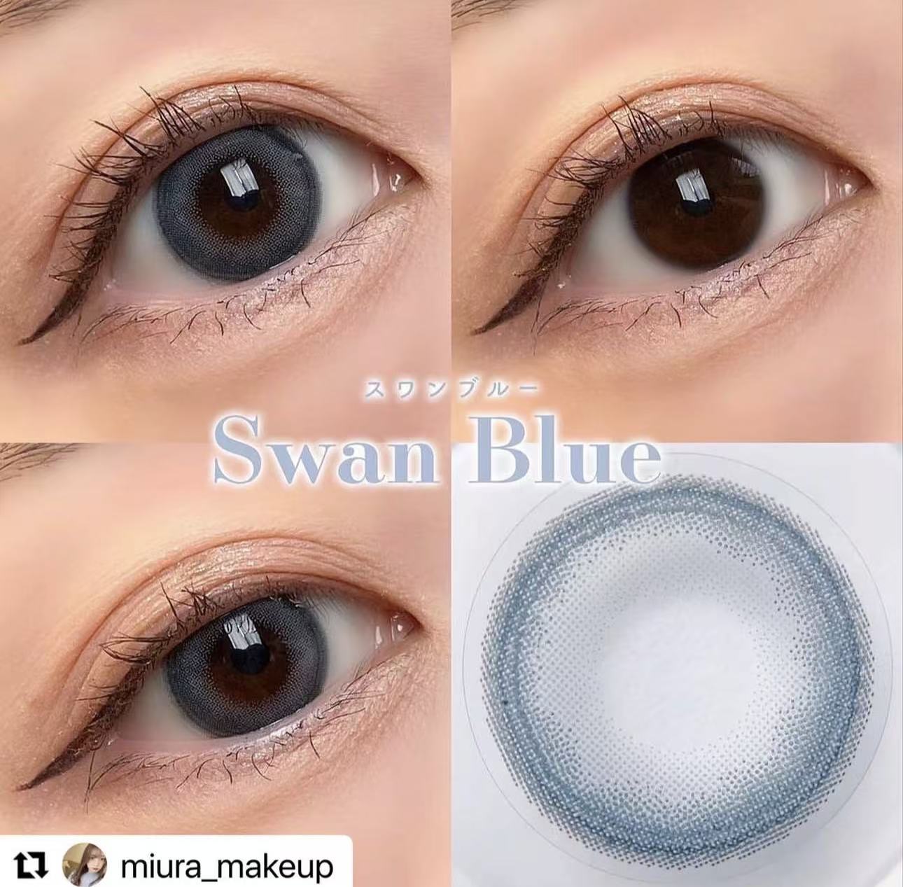 3盒$345｜日本Bambi Series Swan Blue日拋10片裝