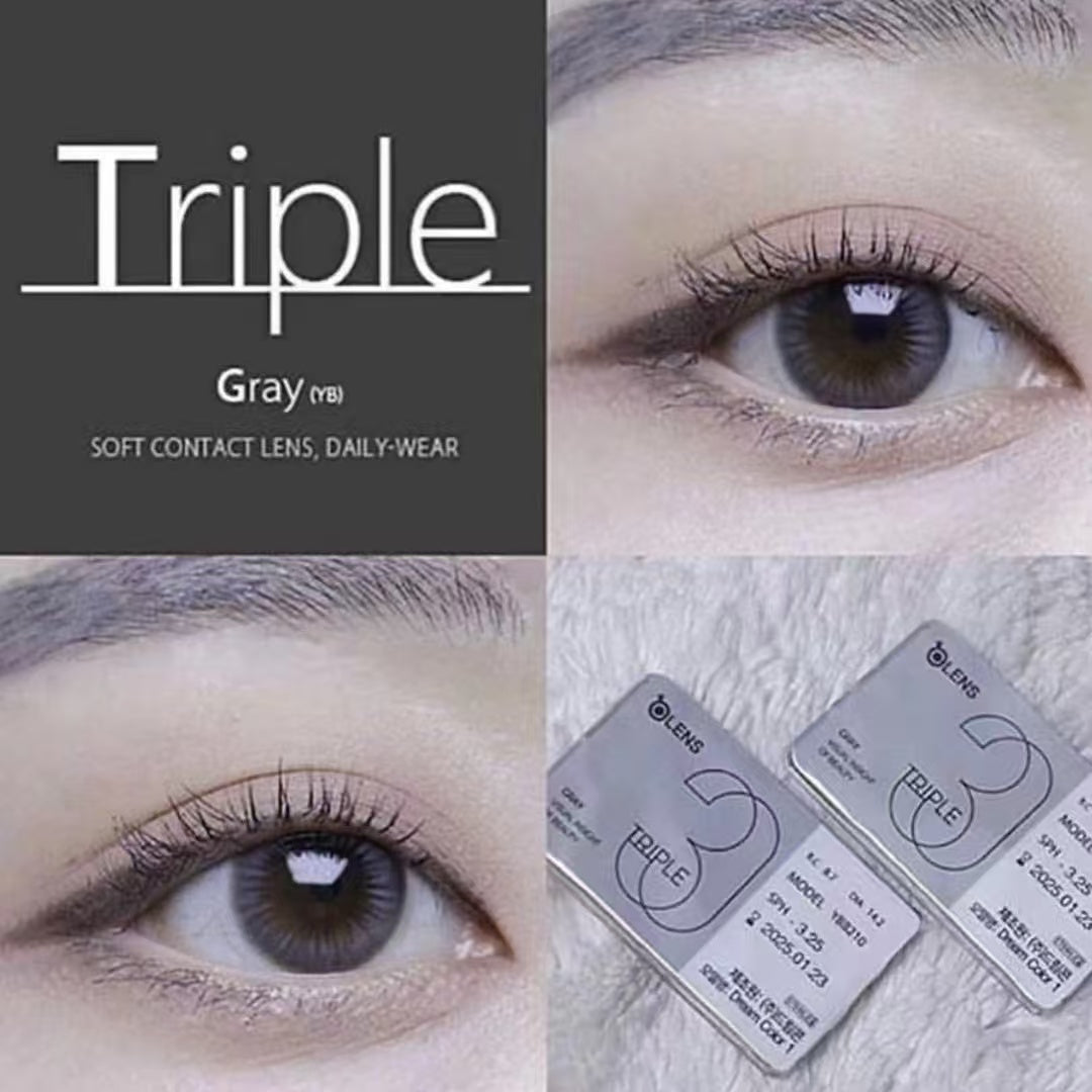 韓國休假活動｜韓國Olens Triple Gray月拋2片裝
