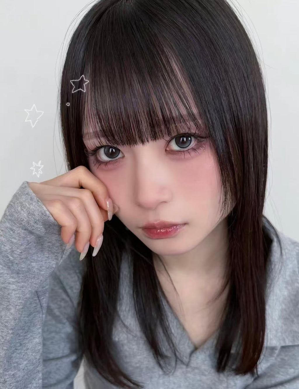 <2盒$195>零放大｜韓國Olens Glowy Tear Mini Gray月拋2片裝
