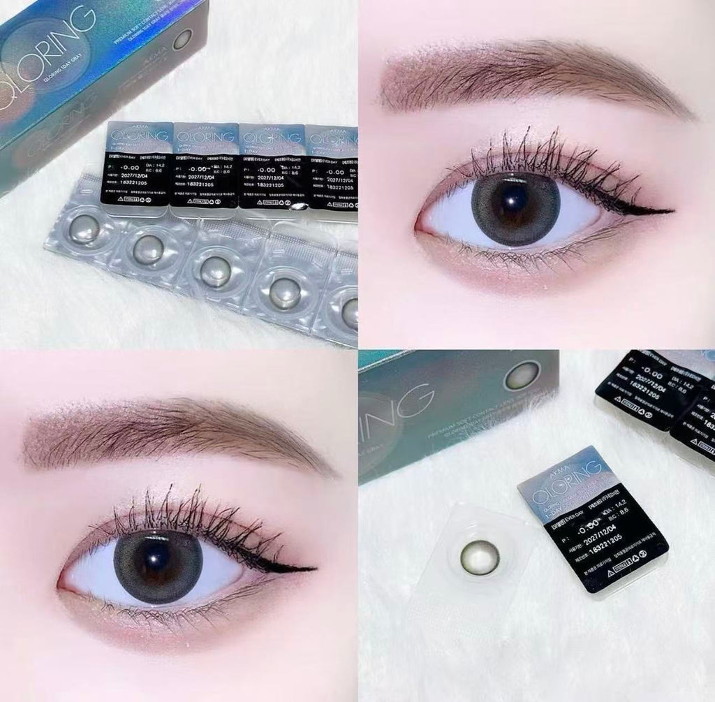 4盒$636｜韓國Lensme Qloring Gray日拋30片裝